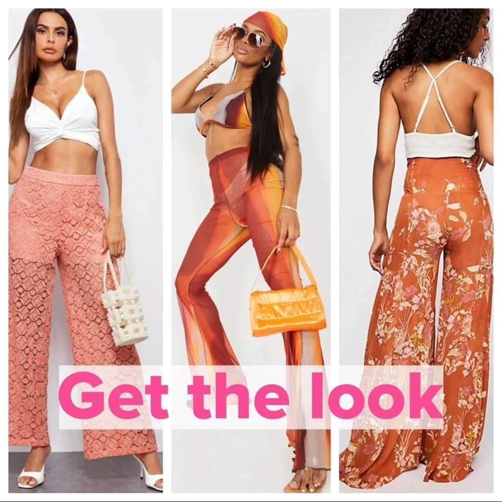 MAX MEHRA Collection sheer beach pants 36” Length
